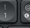 1 / ! Keičiamas klavišas Logitech MX Keys