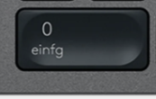 0 (Num) Nadomestna tipka QWERTZ (DE) Črna Logitech MX Keys