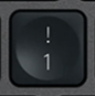 1 / ! Nadomestna tipka QWERTZ (DE) Črna Logitech MX Keys