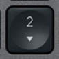 2 (Num) Nadomestna tipka QWERTZ (DE) Črna Logitech MX Keys