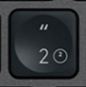2 / " Nadomestna tipka QWERTZ (DE) Črna Logitech MX Keys