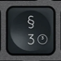 3 / § Nadomestna tipka QWERTZ (DE) Črna Logitech MX Keys