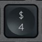 4 / $ Nadomestna tipka QWERTZ (DE) Črna Logitech MX Keys