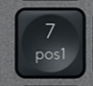 7 (Num) Nadomestna tipka QWERTZ (DE) Črna Logitech MX Keys