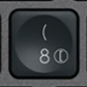 8 / ( Nadomestna tipka QWERTZ (DE) Črna Logitech MX Keys