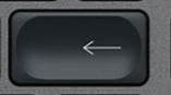 Rückschritt Nadomestna tipka QWERTZ (DE) Črna Logitech MX Keys