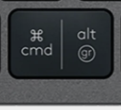 Alt Gr (R) Nadomestna tipka QWERTZ (DE) Črna Logitech MX Keys