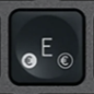 E / € Nadomestna tipka QWERTZ (DE) Črna Logitech MX Keys