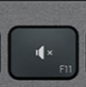 F11 Nadomestna tipka QWERTZ (DE) Črna Logitech MX Keys