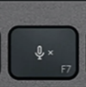 F7 Nadomestna tipka QWERTZ (DE) Črna Logitech MX Keys