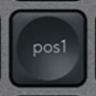 Pos1 Nadomestna tipka QWERTZ (DE) Črna Logitech MX Keys
