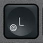 L / @ Nadomestna tipka QWERTZ (DE) Črna Logitech MX Keys