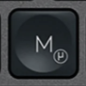 M / µ Nadomestna tipka QWERTZ (DE) Črna Logitech MX Keys