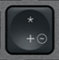 + / * Nadomestna tipka QWERTZ (DE) Črna Logitech MX Keys