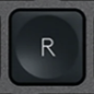R Nadomestna tipka QWERTZ (DE) Črna Logitech MX Keys