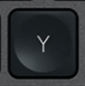 Y Nadomestna tipka QWERTZ (DE) Črna Logitech MX Keys