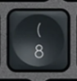 8 / ( Tecla de repuesto QWERTY (ES) Negro Logitech MX Keys