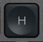 H Tecla de repuesto QWERTY (ES) Negro Logitech MX Keys