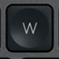 W Tecla de repuesto QWERTY (ES) Negro Logitech MX Keys