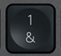 1 / & Touche de remplacement AZERTY (FR) Noir Logitech MX Keys