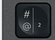 # / @ Touche de remplacement AZERTY (FR) Noir Logitech MX Keys