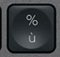 % / ù Touche de remplacement AZERTY (FR) Noir Logitech MX Keys