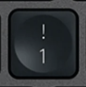 1 / ! Tasto di ricambio QWERTY (IT) Nero Logitech MX Keys