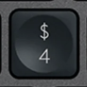 4 / $ Tasto di ricambio QWERTY (IT) Nero Logitech MX Keys