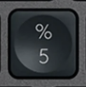 5 / % Tasto di ricambio QWERTY (IT) Nero Logitech MX Keys
