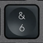 6 / & Tasto di ricambio QWERTY (IT) Nero Logitech MX Keys