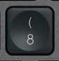 8 / ( Tasto di ricambio QWERTY (IT) Nero Logitech MX Keys