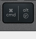 Alt Gr (R) Tasto di ricambio QWERTY (IT) Nero Logitech MX Keys