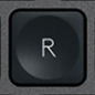 R Tasto di ricambio QWERTY (IT) Nero Logitech MX Keys