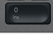 0 (Num) Tecla de substituição QWERTY (PT) Preto Logitech MX Keys