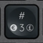 3 / # Tecla de substituição QWERTY (PT) Preto Logitech MX Keys