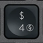 4 / $ Tecla de substituição QWERTY (PT) Preto Logitech MX Keys