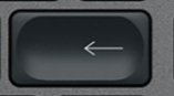 Retrocesso Tecla de substituição QWERTY (PT) Preto Logitech MX Keys