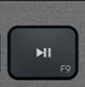 F9 Tecla de substituição QWERTY (PT) Preto Logitech MX Keys