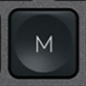M Tecla de substituição QWERTY (PT) Preto Logitech MX Keys