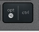 Opt / Ctrl (R) Tecla de substituição QWERTY (PT) Preto Logitech MX Keys