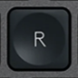 R Tecla de substituição QWERTY (PT) Preto Logitech MX Keys
