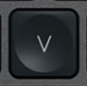 V Tecla de substituição QWERTY (PT) Preto Logitech MX Keys