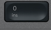 0 (Num) Klawisz zapasowy QWERTY (US) Czarny Logitech MX Keys