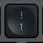 1 / ! Klawisz zapasowy QWERTY (US) Czarny Logitech MX Keys