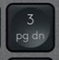 3 (Num) Klawisz zapasowy QWERTY (US) Czarny Logitech MX Keys