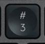 3 / £ Klawisz zapasowy QWERTY (US) Czarny Logitech MX Keys