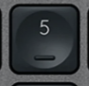 5 (Num) Klawisz zapasowy QWERTY (US) Czarny Logitech MX Keys