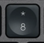 8 / * Klawisz zapasowy QWERTY (US) Czarny Logitech MX Keys