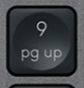 9 (Num) Klawisz zapasowy QWERTY (US) Czarny Logitech MX Keys