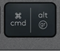 Alt Gr (R) Klawisz zapasowy QWERTY (US) Czarny Logitech MX Keys
